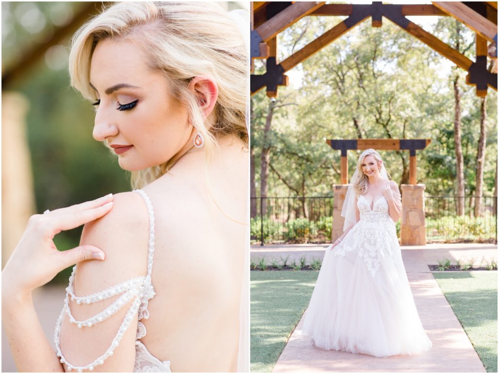 A Fall Bridal Session at the Springs Event Venue in Aubrey, TX by photographer Courtney Bosworth.