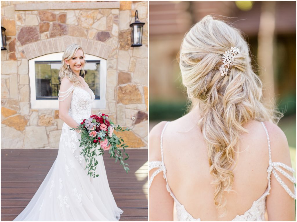 A Fall Bridal Session at the Springs Event Venue in Aubrey, TX by photographer Courtney Bosworth.