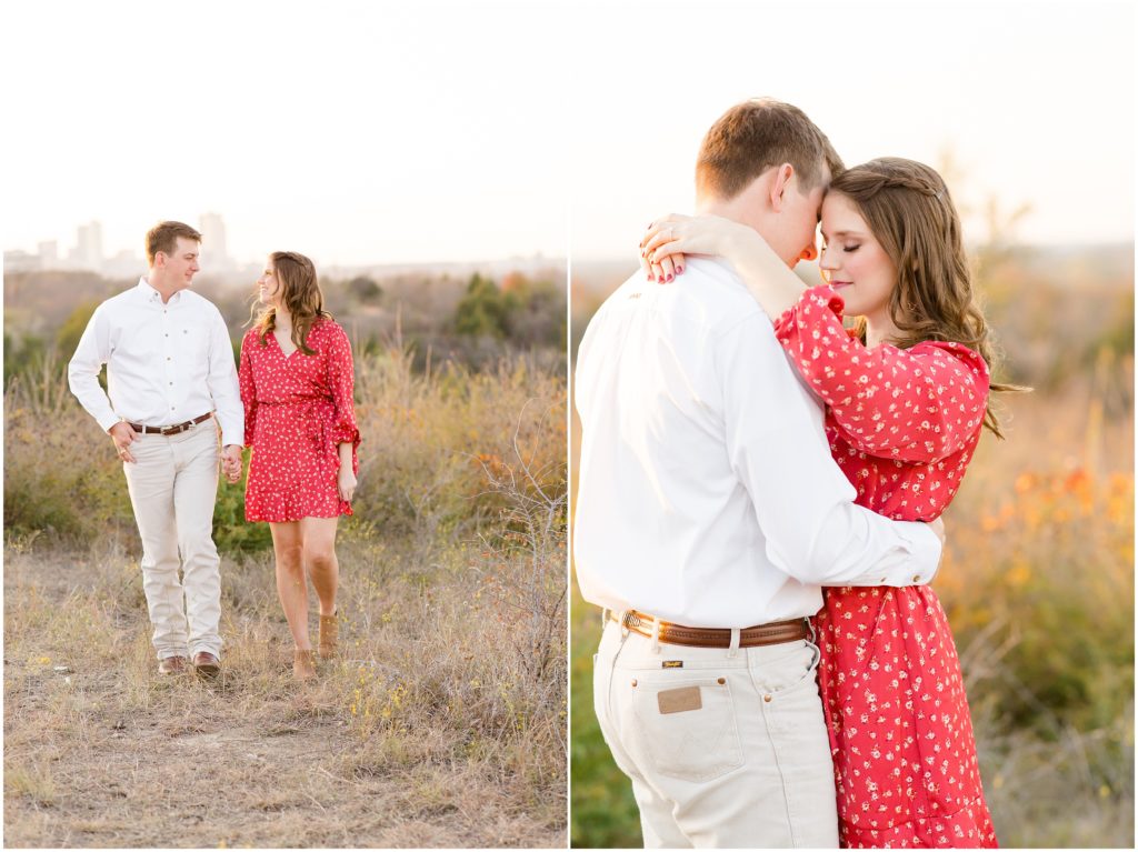 Fall modern and outdoor Fort Worth Engagement Session by photographer Courtney Bosworth
