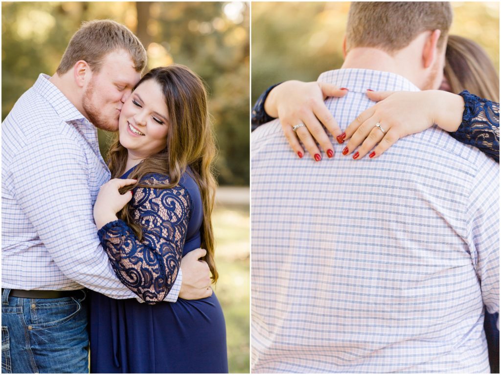 A beautiful fall engagement session at Prairie Creek Park in Richardson, Texas by photographer Courtney Bosworth
