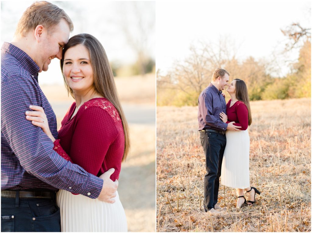 A winter white rock engagement session by photographer Courtney Bosworth