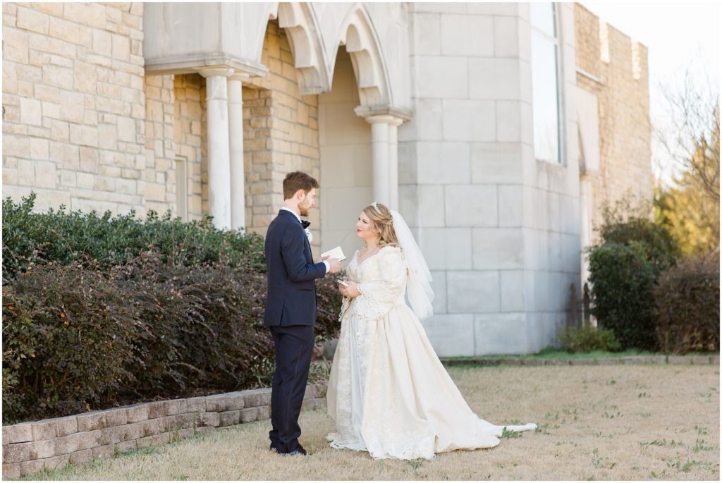 A winter wedding at The Castle of Rockwall by photographer Courtney Bosworth.