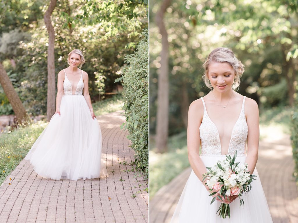 Arlington Hall at Lee Park bridal portrait session with Courtney Bosworth Photography