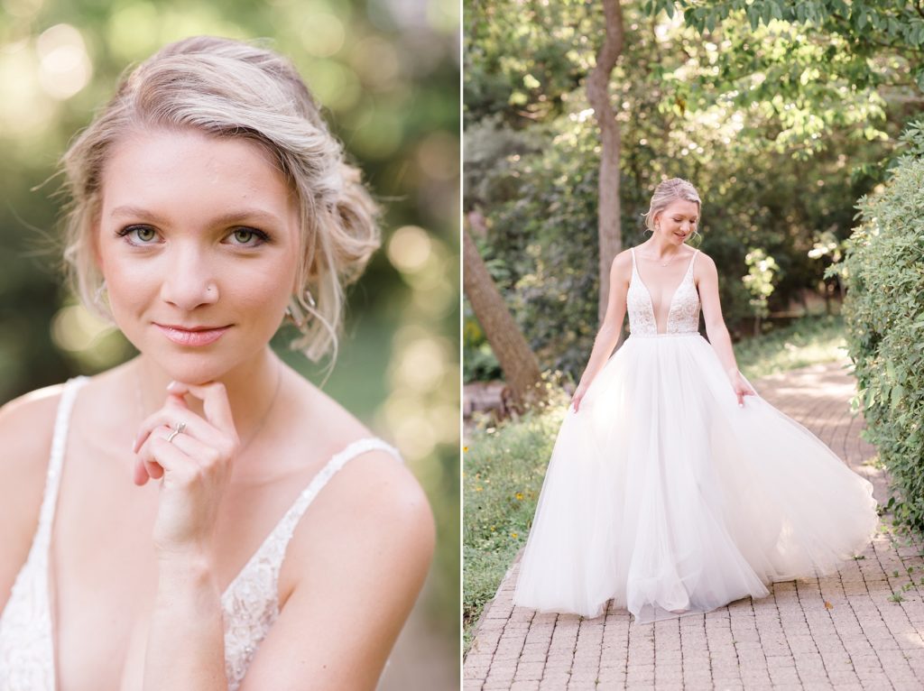 Dallas TX bridal portraits in gardens by Courtney Bosworth Photography