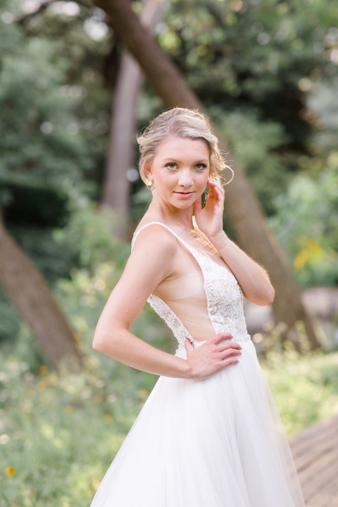 Courtney Bosworth Photography photographs bride giving photographer a serious look