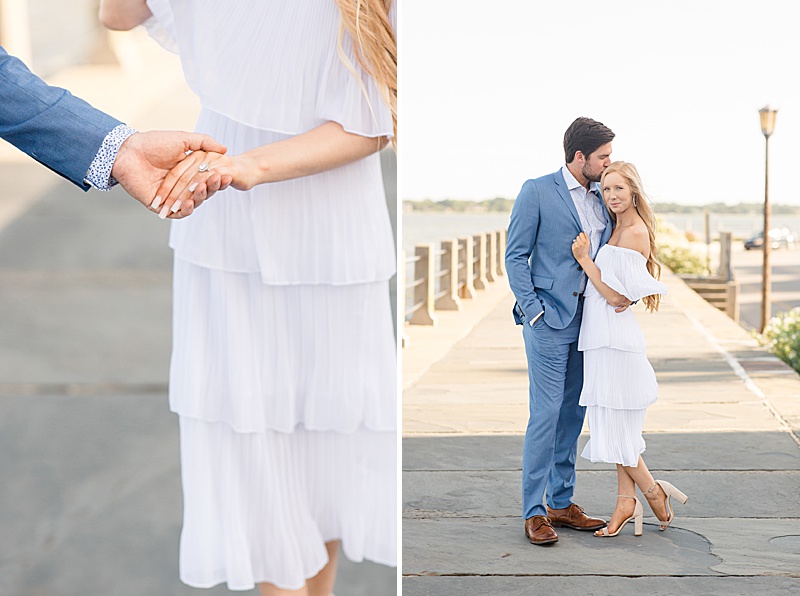 waterfront Charleston SC engagement portraits with Courtney Bosworth Photography