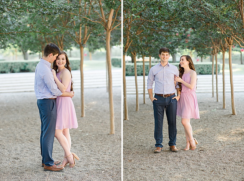 Courtney Bosworth Photography captures engagement portraits at gardens in Dallas TX