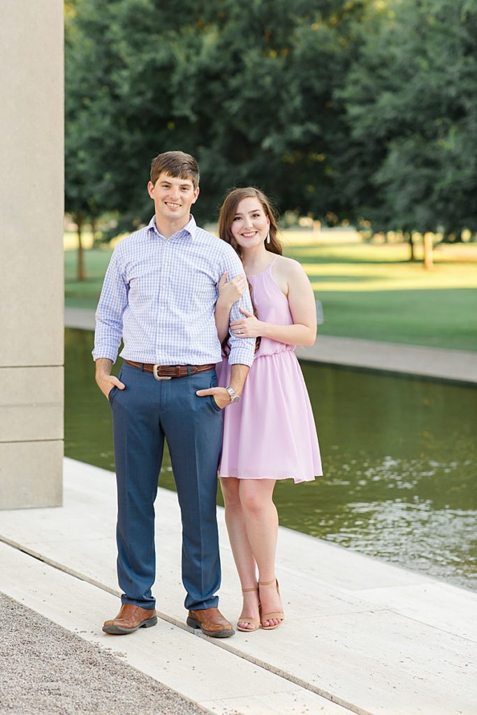 Kimball Art Museum engagement portraits with Courtney Bosworth Photography