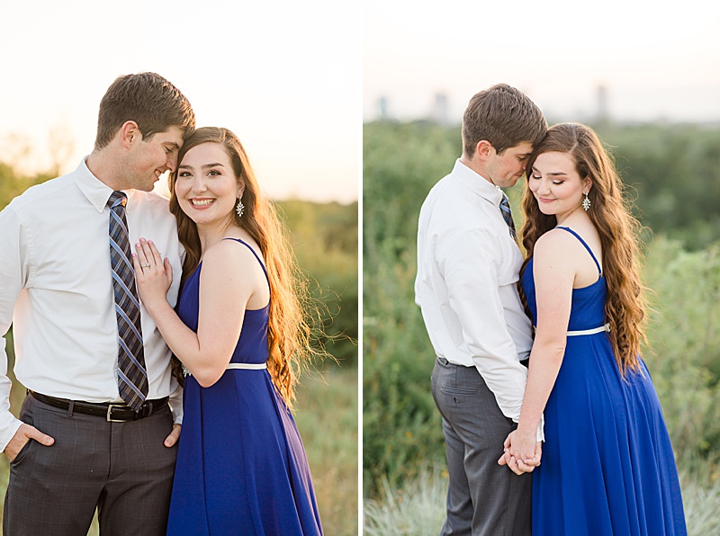 Dallas TX engagement session at sunset with Courtney Bosworth Photography
