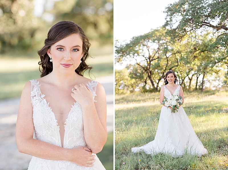 Texas bridal portraits outside Austin TX with Courtney Bosworth Photography
