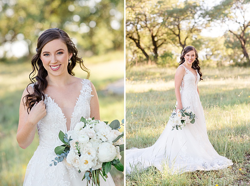 classic bridal portraits with elegant gown