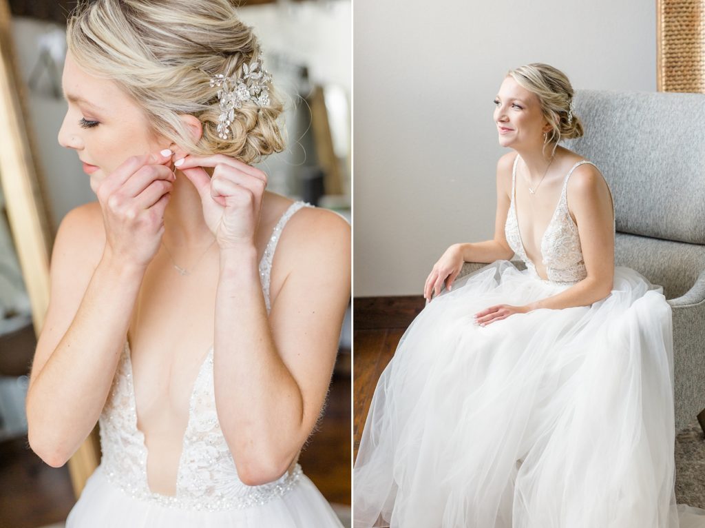 bride prepares for Texas wedding day with Courtney Bosworth Photography