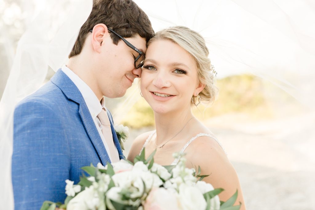 Texas wedding portraits of bride and groom