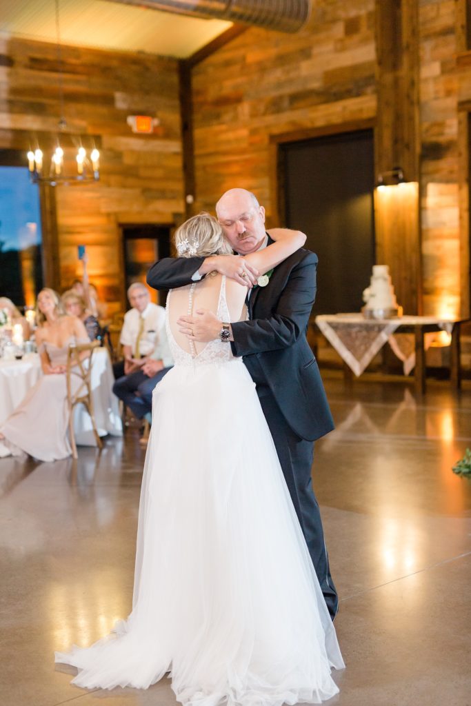father-daughter dance at Stone Crest Venue wedding reception