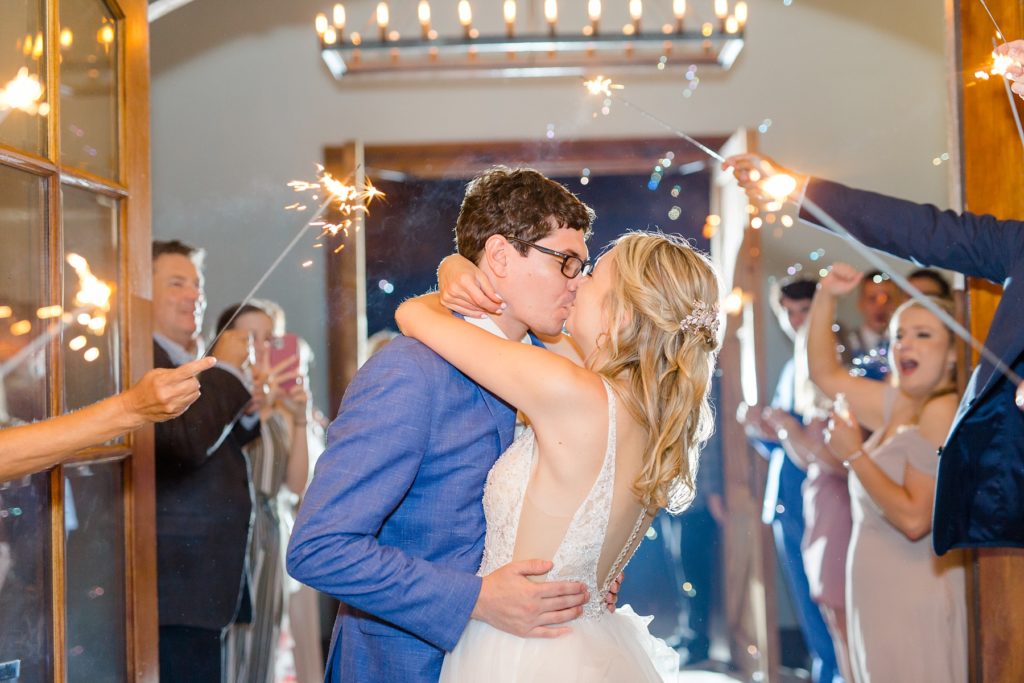sparkler exit at Stone Crest Venue photographed by Courtney Bosworth Photography