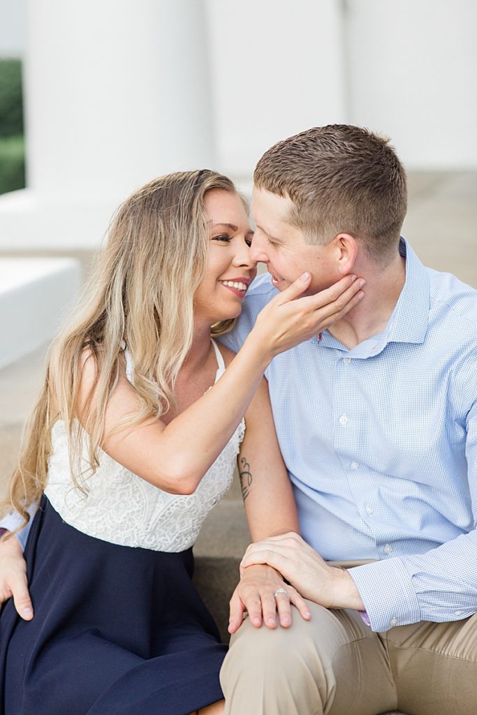 Dallas engagement session with bride and groom