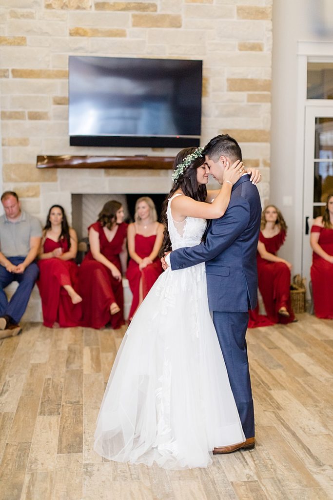 bride and groom dance during Austin Texas wedding reception