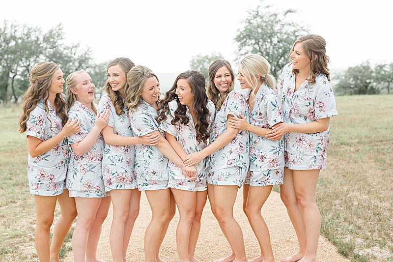 flower pajama for the bride and bridesmaids