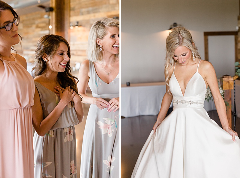 bridesmaids first look on Stone Crest Venue wedding day