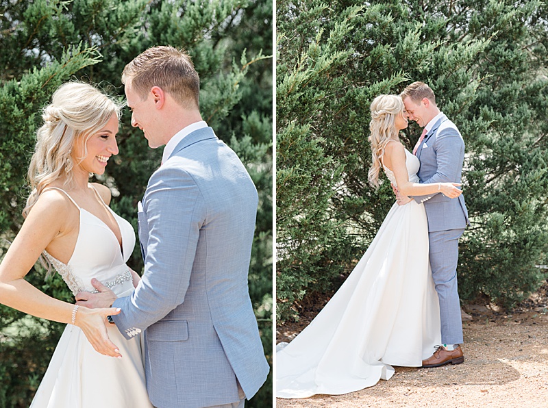 Texas wedding day first look photographed by Courtney Bosworth Photography
