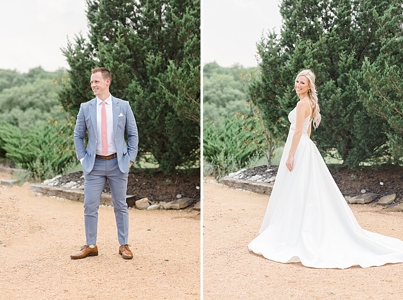 bride and groom pose in Texas