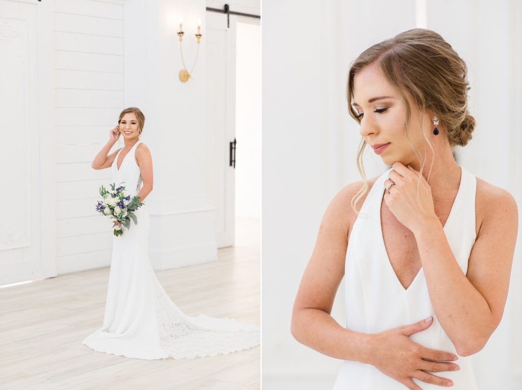 elegant bridal session at The Nest at Ruth Farms