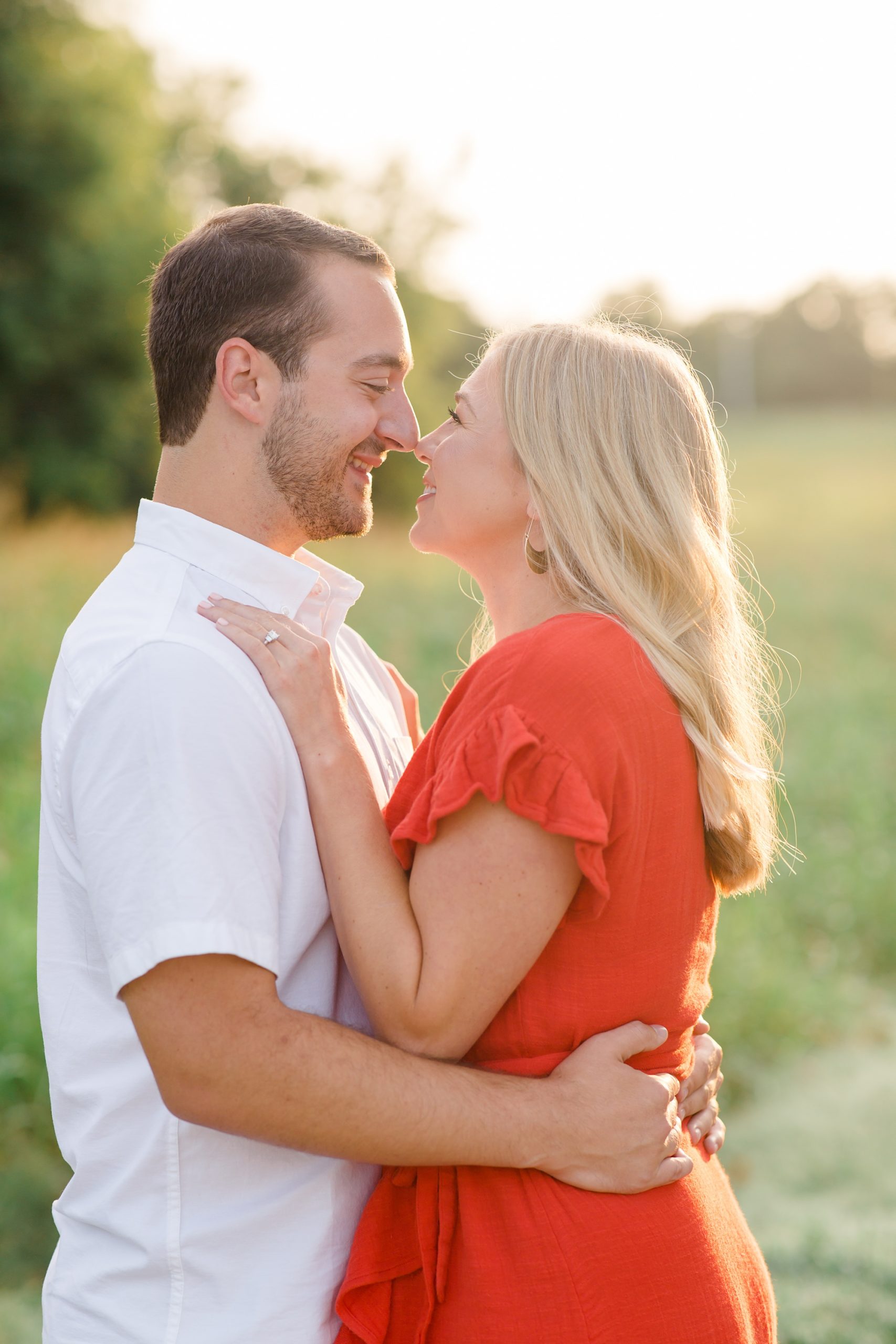 sunset engagement portraits in Dallas TX