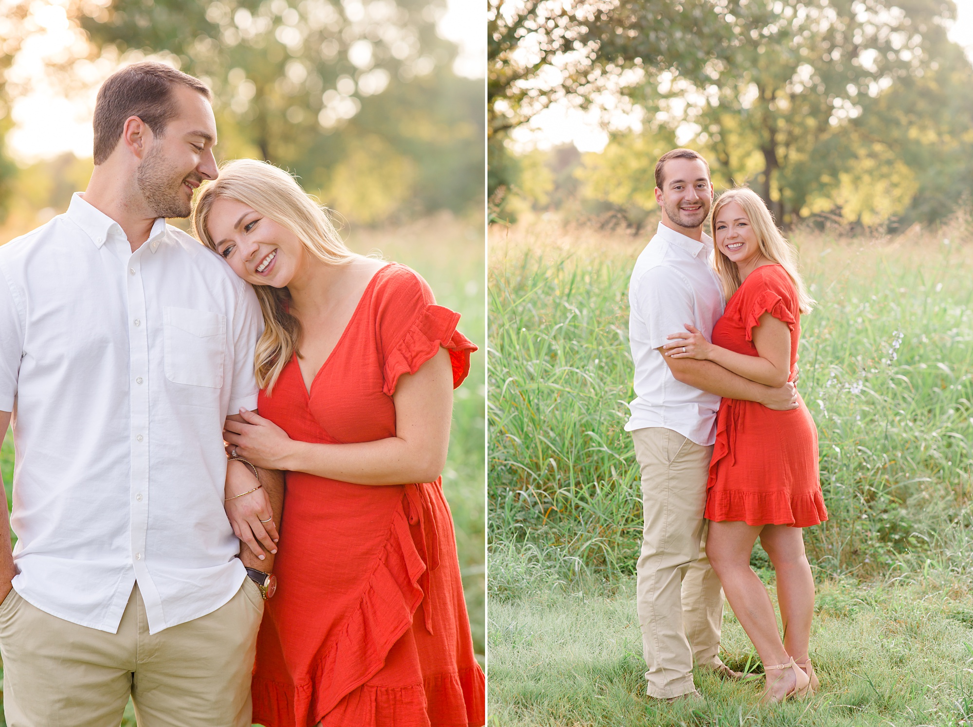 bride leans on groom during engagement session in Texas