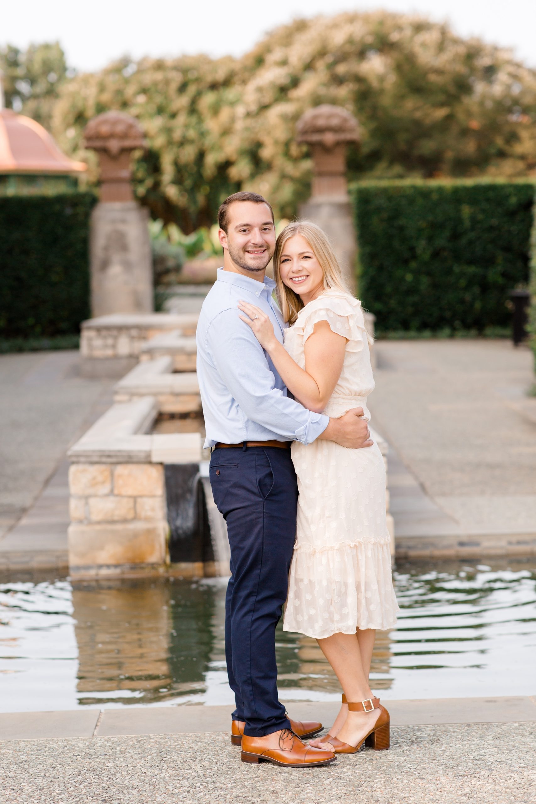 Dallas Arboretum engagement session with young couple