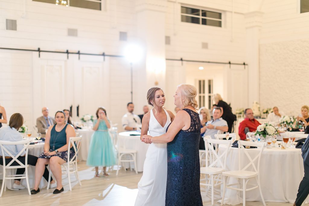 bride and mother dance during Texas wedding reception