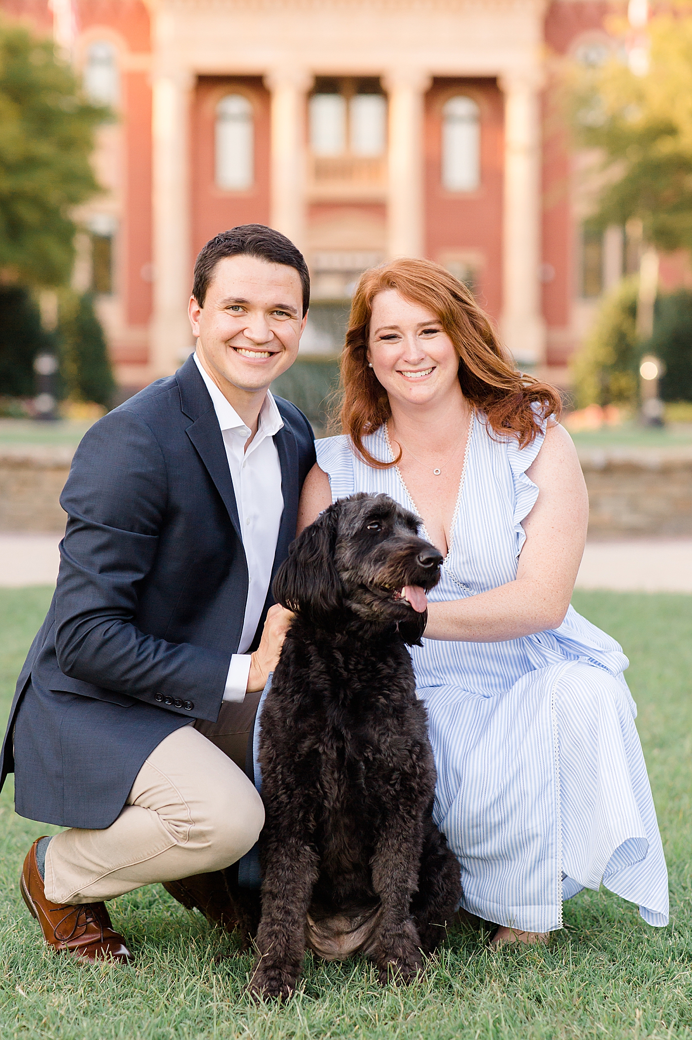 TX engagement session with dog