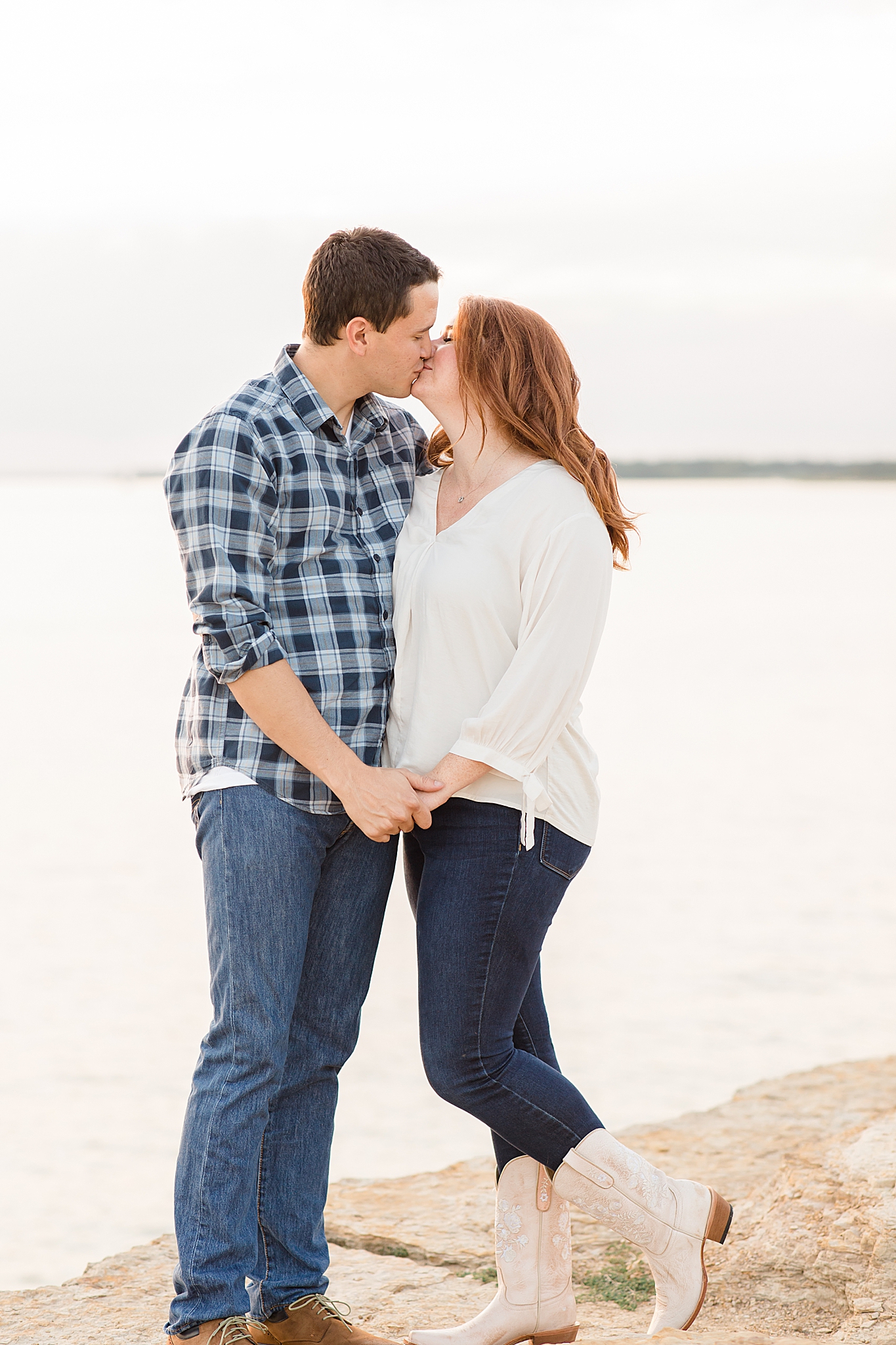 Texas engagement session along the water