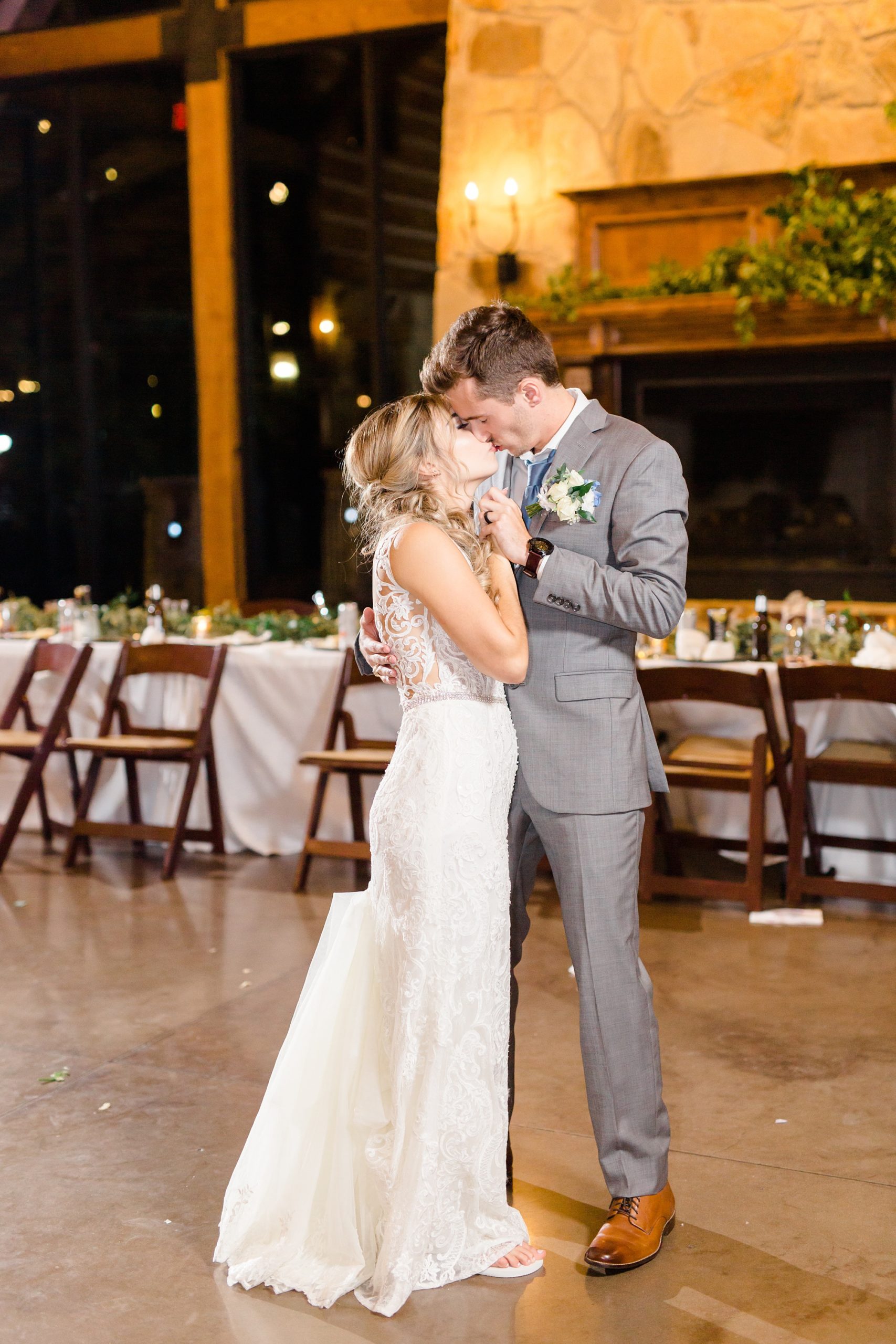 bride and groom enjoy private dance