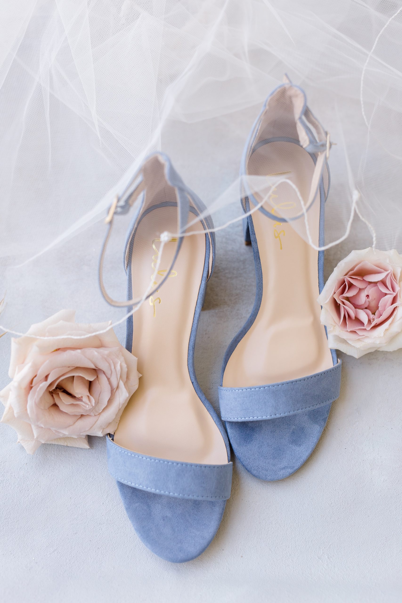 blue shoes for Texas bride