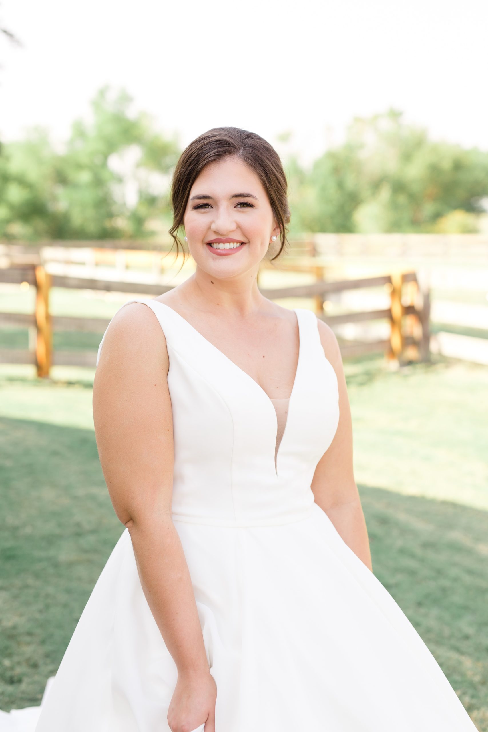 bridal portrait on private ranch in Argyle TX