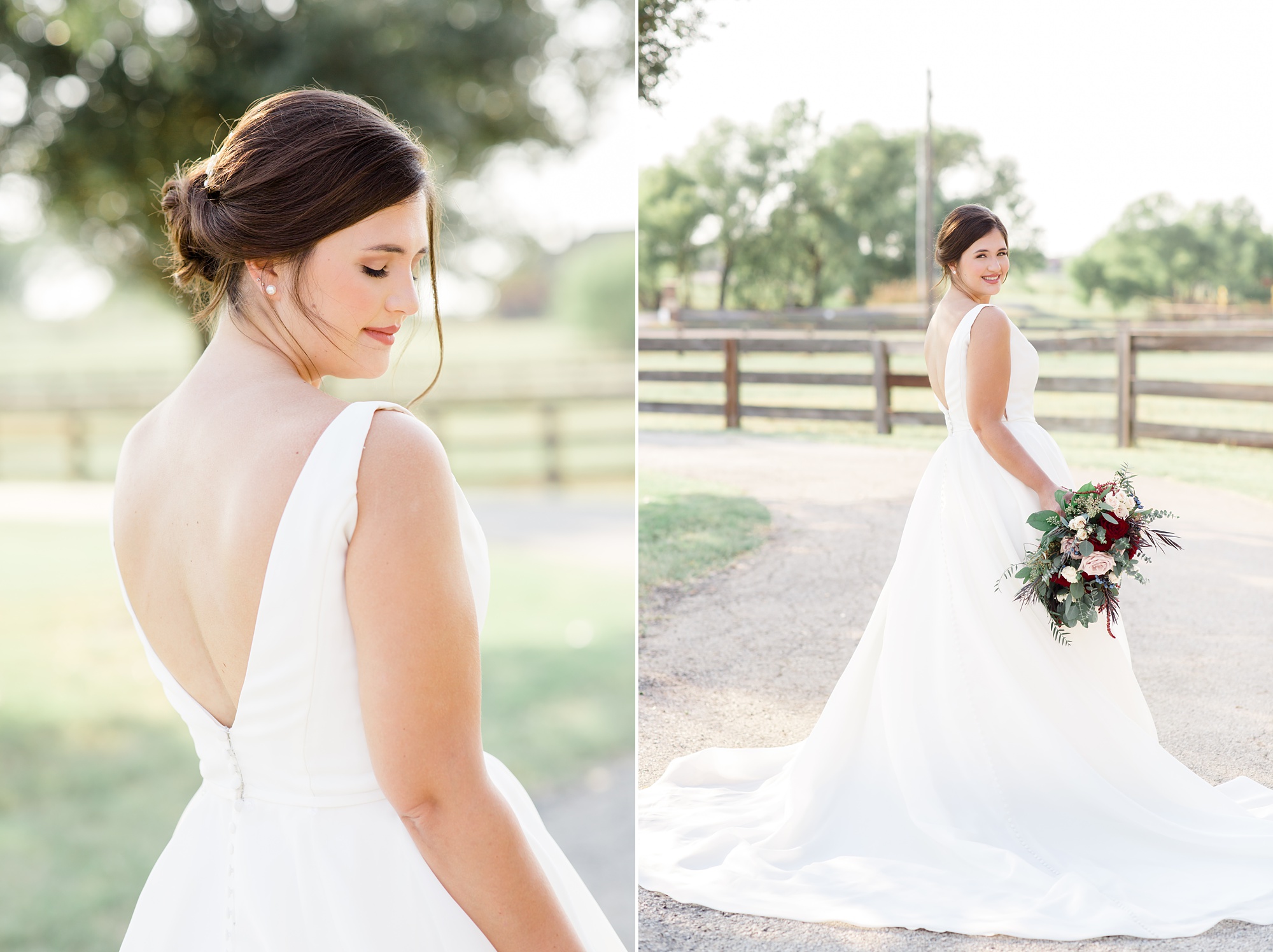 classic Texas bridal portraits on private ranch