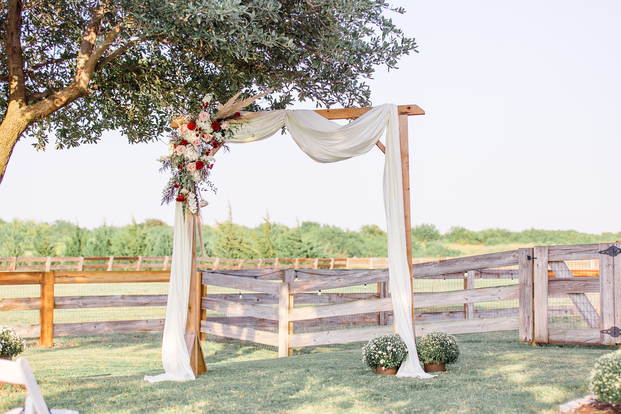 Argyle TX wedding ceremony arbor