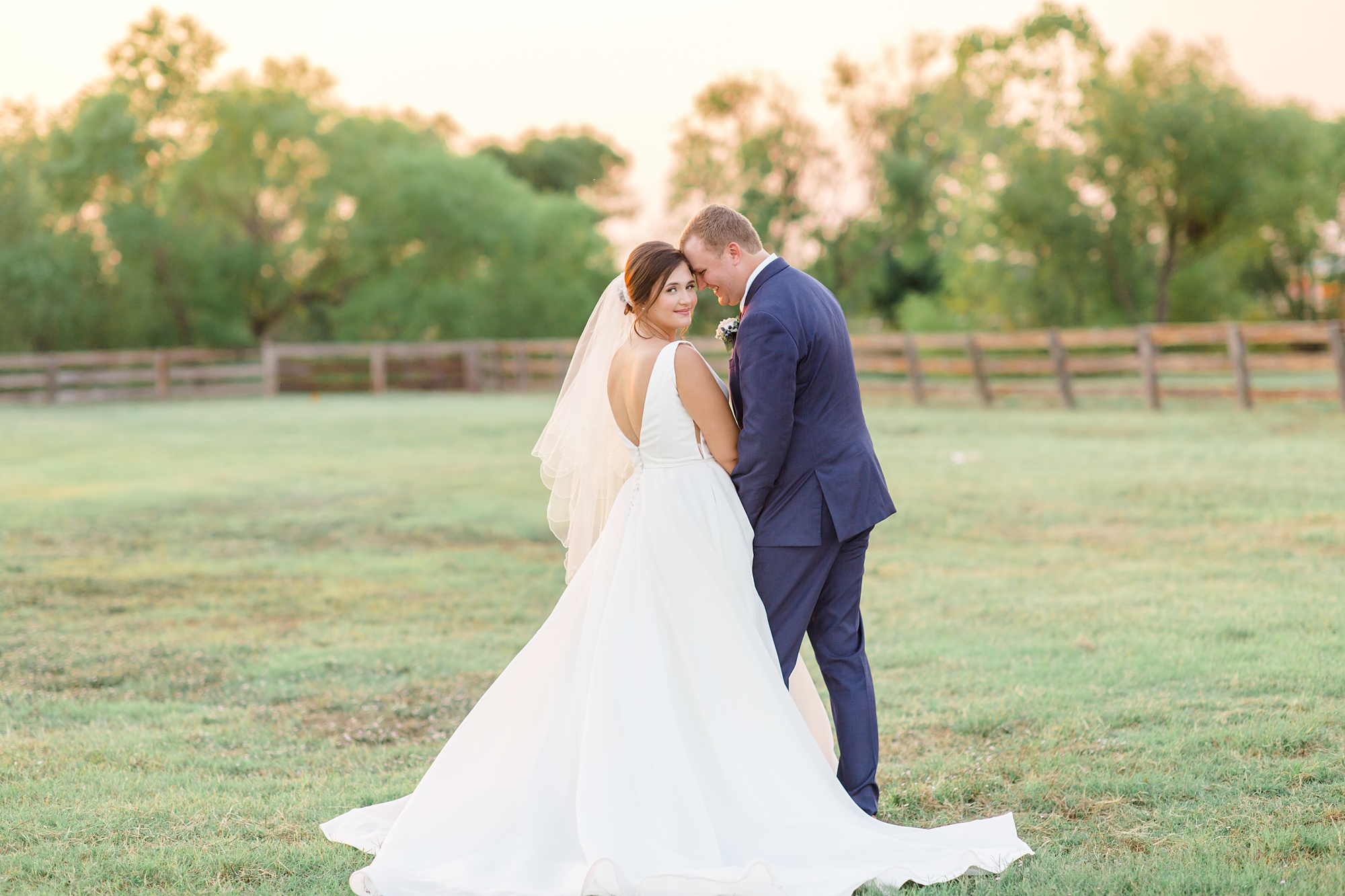 private ranch wedding portraits at sunset