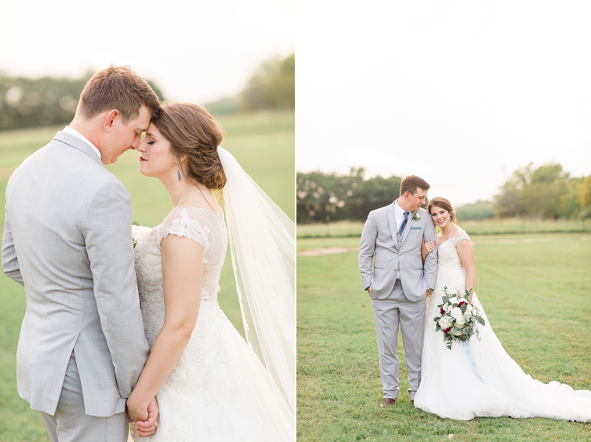 newlyweds pose together at Rustic Grace Estate