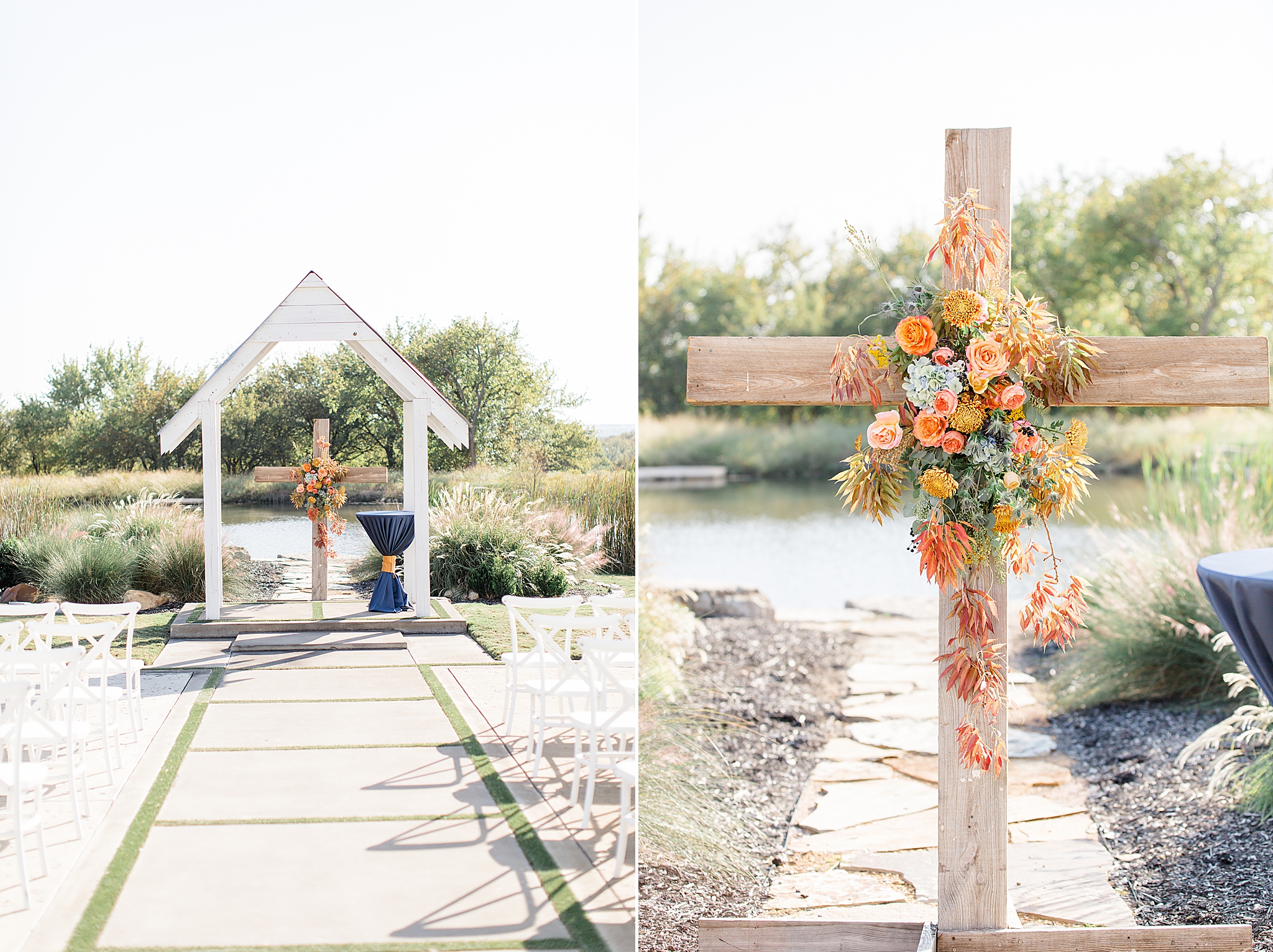 ceremony details for The Nest at Ruth Farms wedding