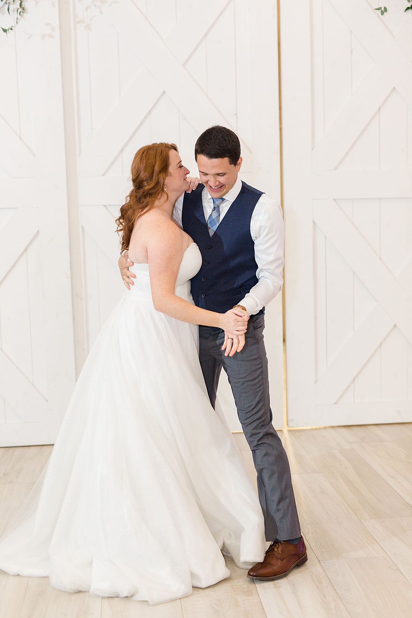 newlyweds dance during Nest at Ruth Farms wedding reception