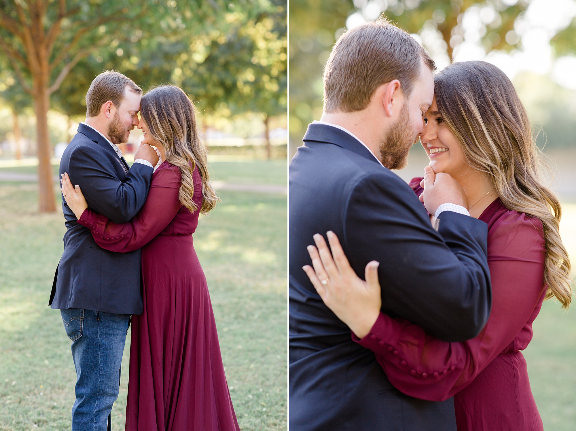 sunset engagement portraits in Dallas TX