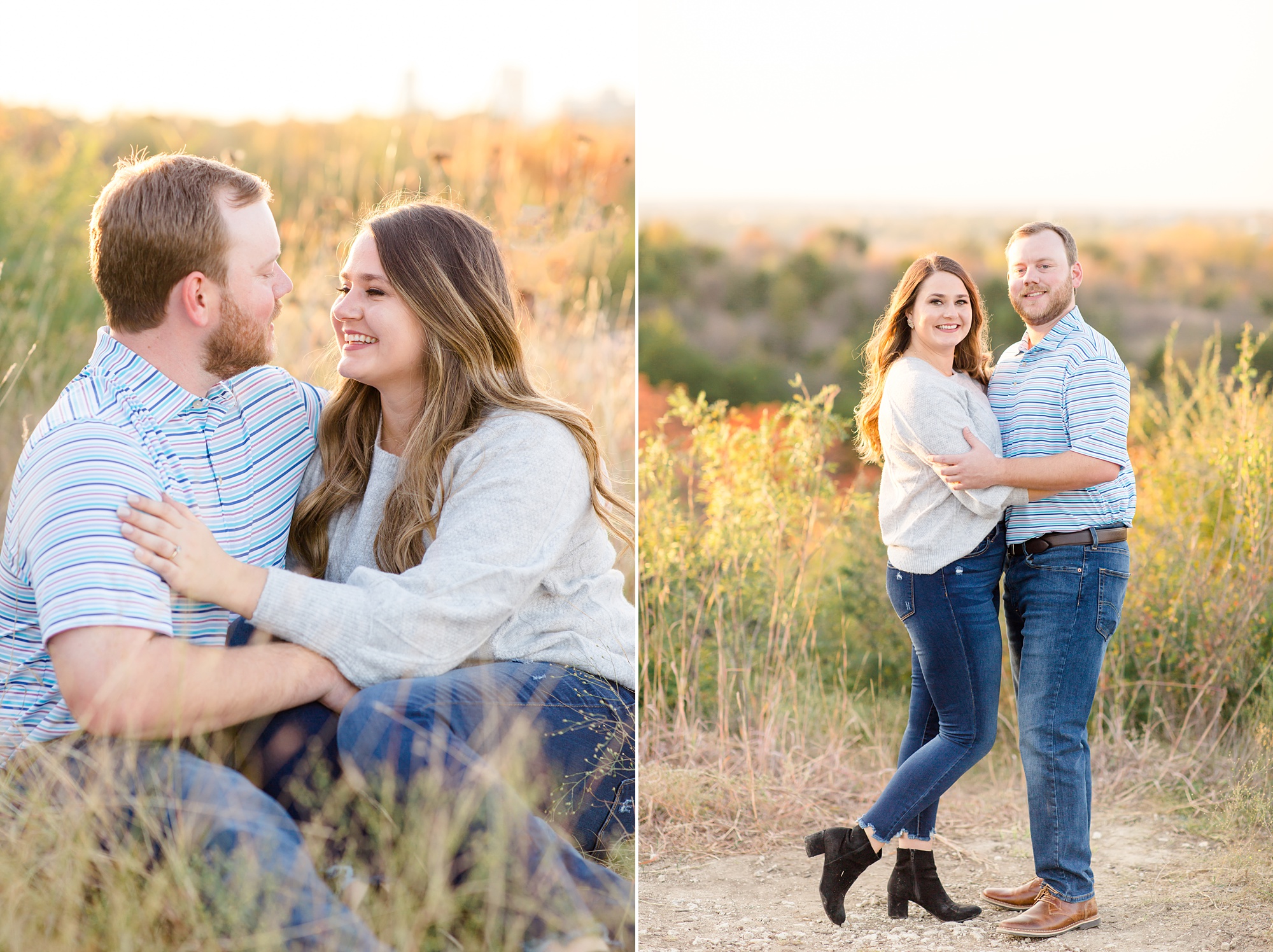 casual Dallas TX engagement session