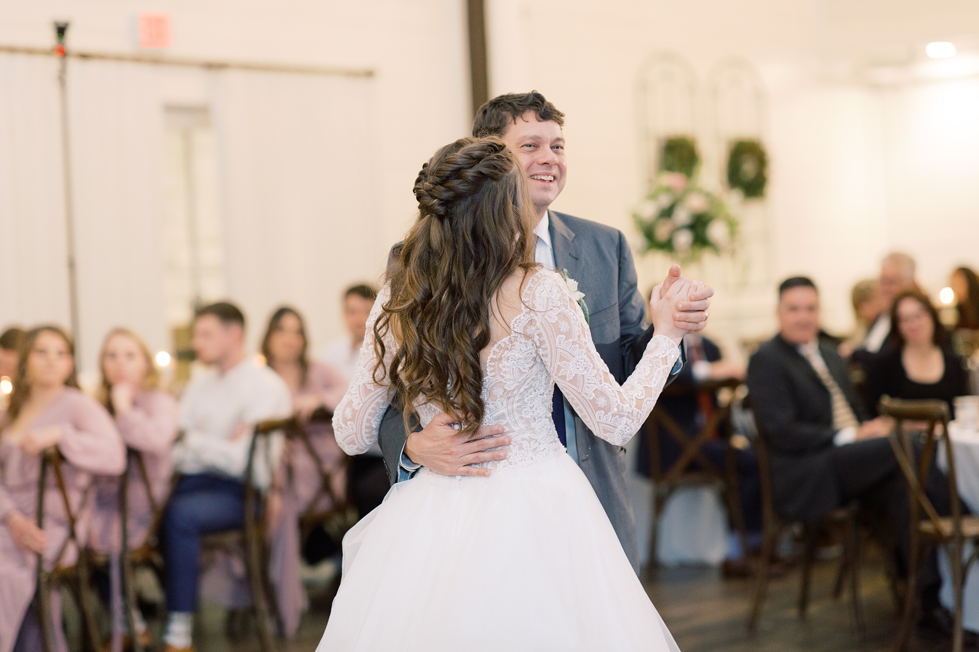 father-daughter dance at HighPointe Estate wedding reception