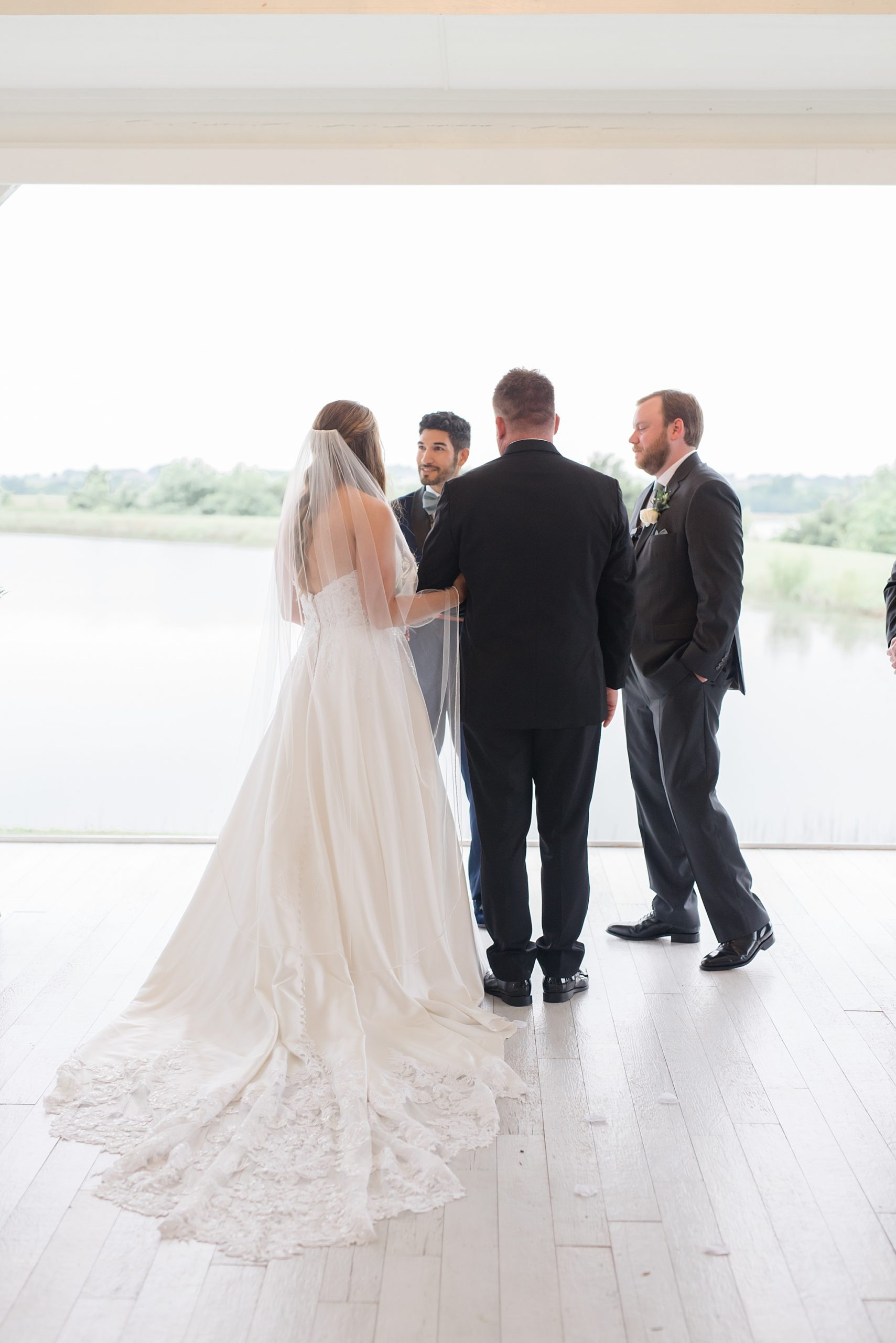 newlyweds exchange vows during Texas wedding ceremony