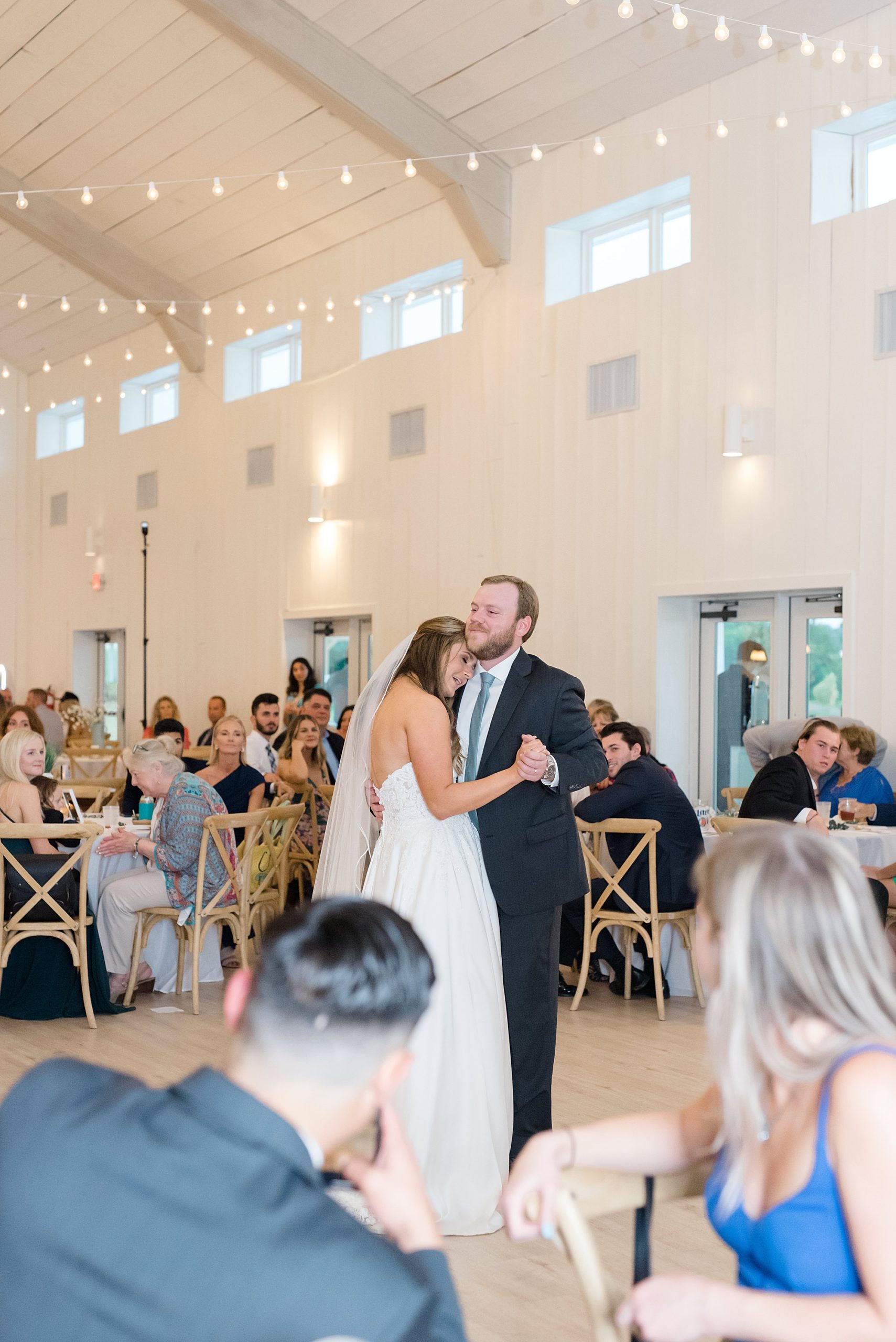 bride and groom dance during Texas reception