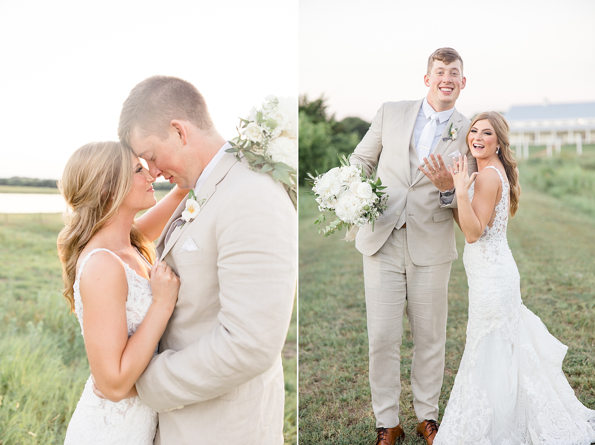 bride and groom hug during Dallas TX wedding photos