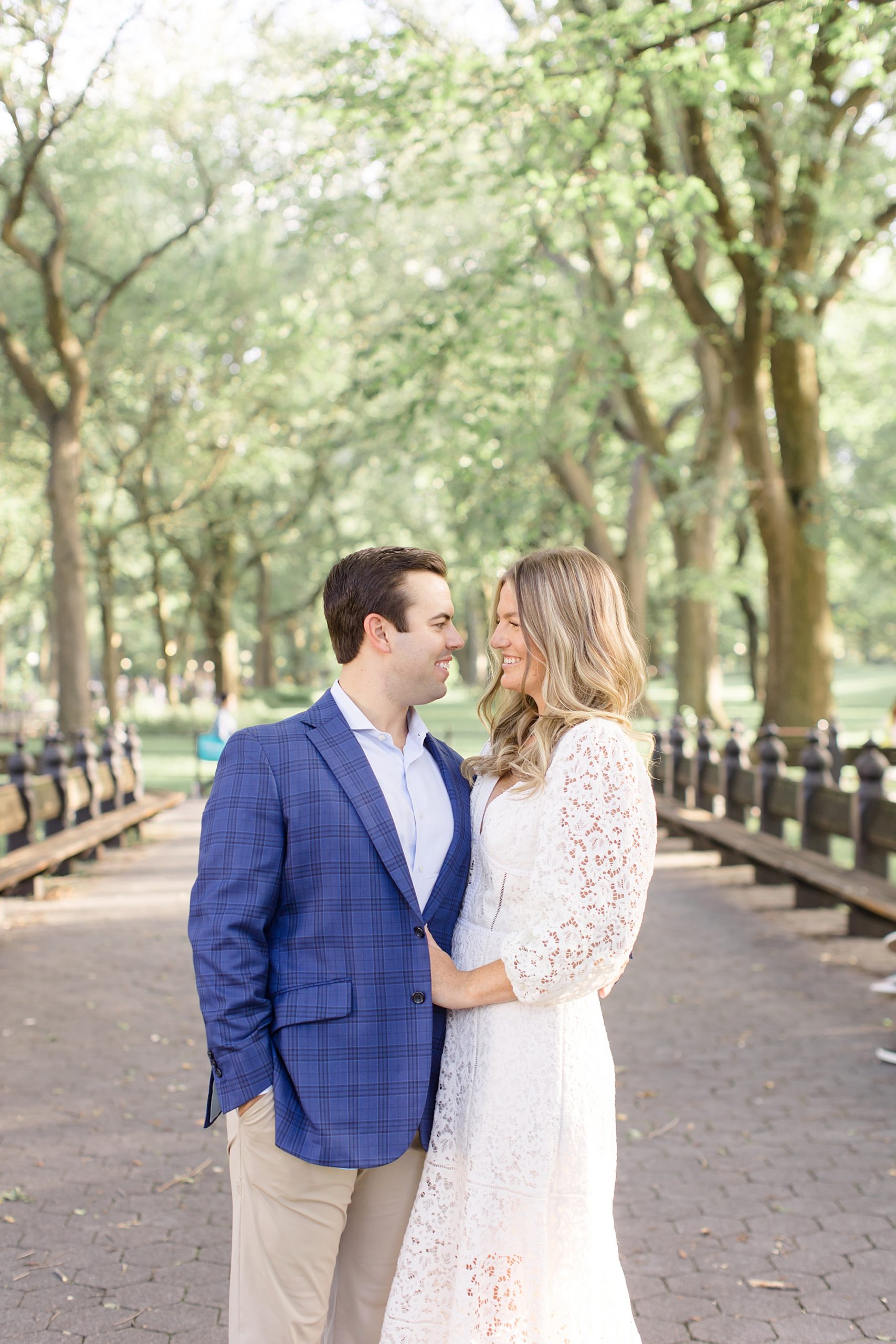 classic New York City engagement photos in park