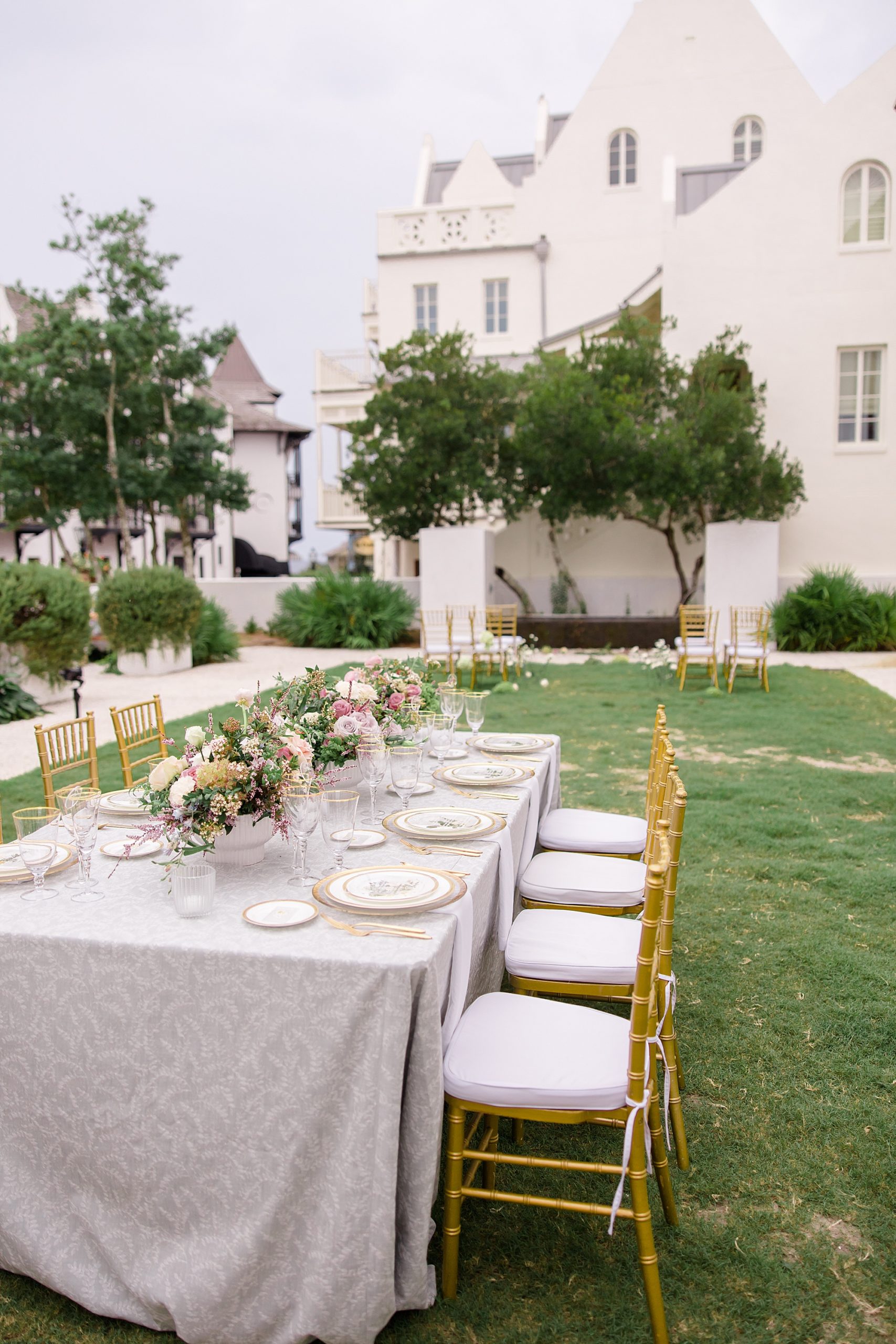 reception seating for Rosemary Beach Town Hall Wedding