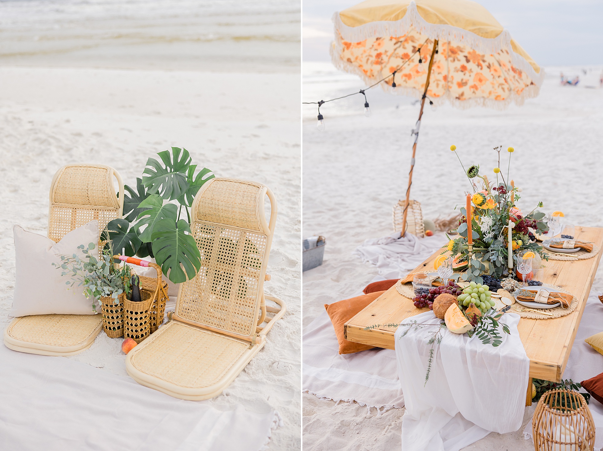 charcuterie board for Rosemary Beach picnic engagement session